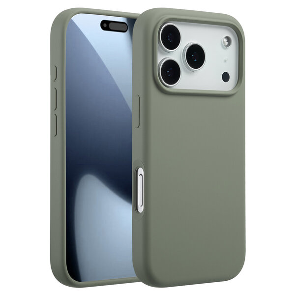 Accezz - Liquid Silicone Backcover met MagSafe voor Apple iPhone 17 Pro - Cooper Green