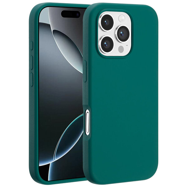 Accezz - Liquid Silicone Backcover met MagSafe voor Apple iPhone 16 Pro - Forest Green