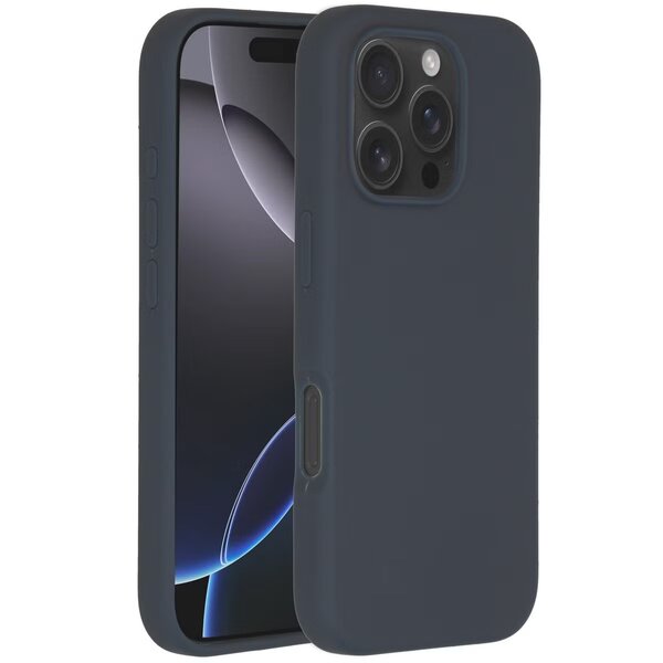 Accezz - Liquid Silicone Backcover met MagSafe voor Apple iPhone 16 Pro - Dark Blue