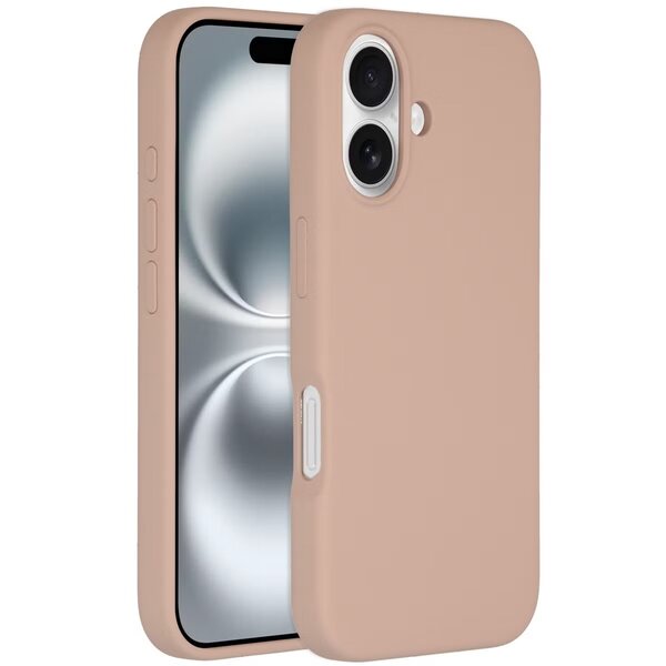 Accezz - Liquid Silicone Backcover met MagSafe voor Apple iPhone 16 - Pink