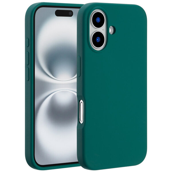 Accezz - Liquid Silicone Backcover met MagSafe voor Apple iPhone 16 - Forest Green