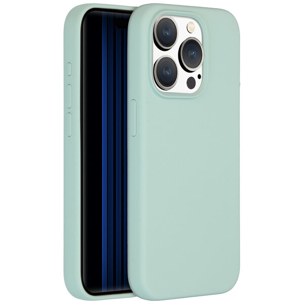 Accezz - Liquid Silicone Backcover met MagSafe voor Apple iPhone 15 Pro - Sky Blue
