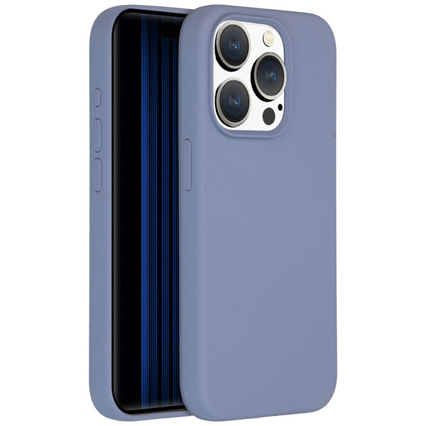 Accezz - Liquid Silicone Backcover met MagSafe voor Apple iPhone 15 Pro - Lavender Grey