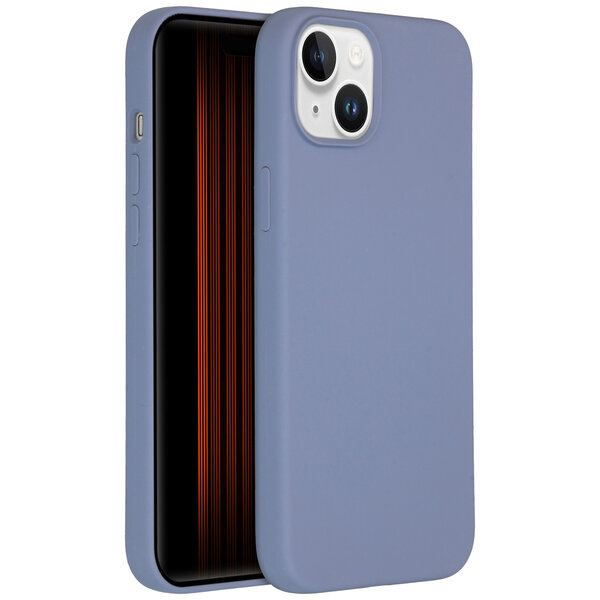 Accezz - Liquid Silicone Backcover met MagSafe voor Apple iPhone 15 Plus - Lavender Grey