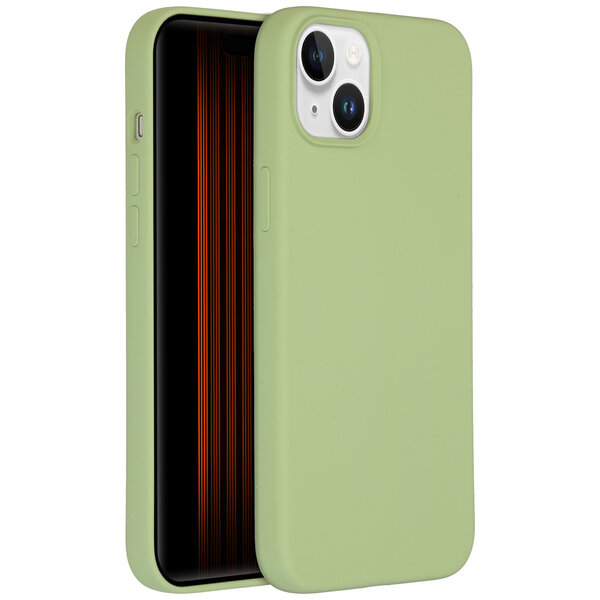 Accezz - Liquid Silicone Backcover met MagSafe voor Apple iPhone 15 Plus - Green