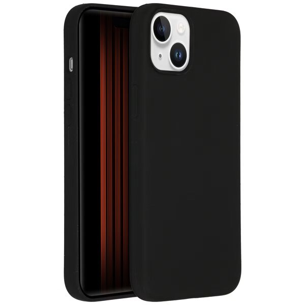 Accezz - Liquid Silicone Backcover met MagSafe voor Apple iPhone 15 Plus - Black