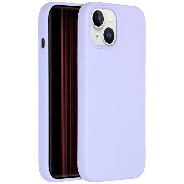Accezz - Liquid Silicone Backcover met MagSafe voor Apple iPhone 15 - Purple