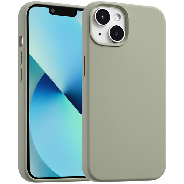 Accezz - Liquid Silicone Backcover met MagSafe voor Apple iPhone 13 Mini - Cooper Green