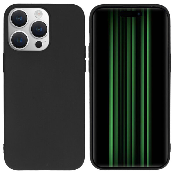 Accezz - Color Backcover voor Apple iPhone 15 Pro Max - Black