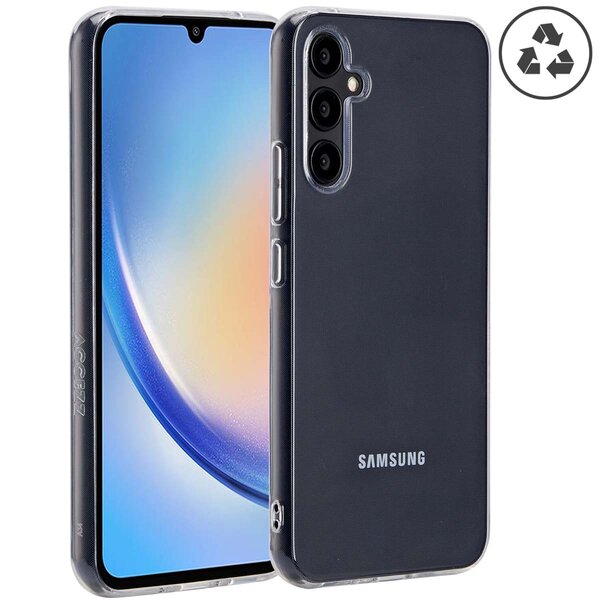 Accezz - 100% Recycled Backcover voor Samsung Galaxy A34 (5G) - Transparent
