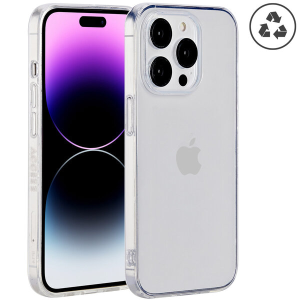 Accezz - 100% Recycled Backcover voor Apple iPhone 14 Pro - Transparent