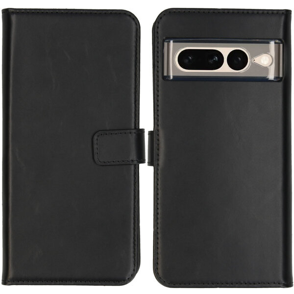 Selencia - Genuine Leather Bookcase voor Google Pixel 7 Pro - Black