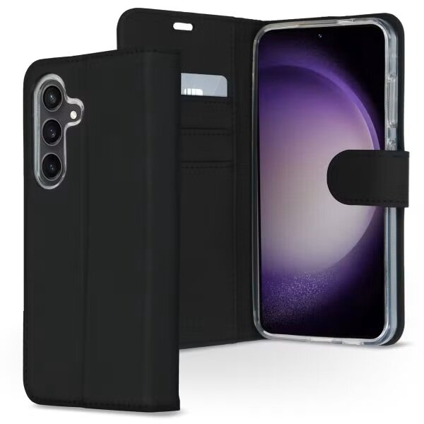 Accezz - Wallet Softcase Bookcase voor Samsung Galaxy S24 - Black