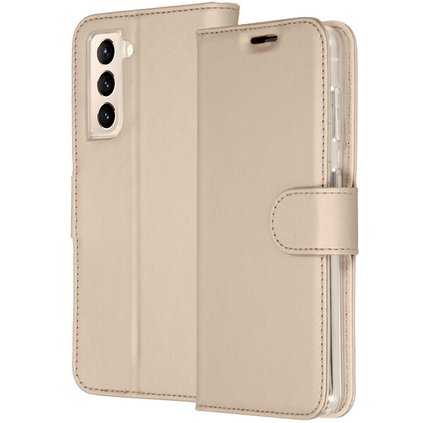 Accezz - Wallet Softcase Bookcase voor Samsung Galaxy S21 Plus - Gold