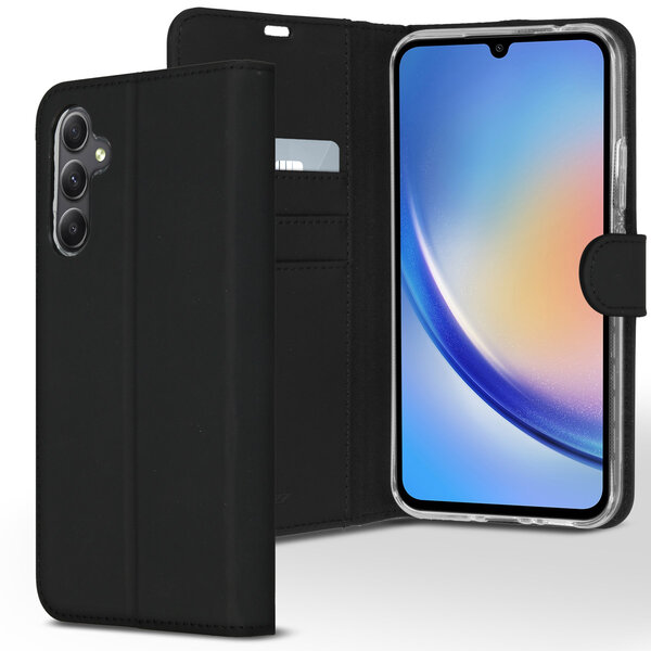 Accezz - Wallet Softcase Bookcase voor Samsung Galaxy A34 (5G) - Black