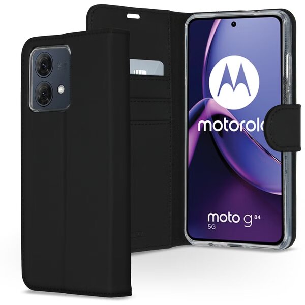 Accezz - Wallet Softcase Bookcase voor Motorola Moto G84 - Black
