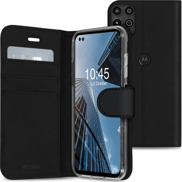 Accezz - Wallet Softcase Bookcase voor Motorola Moto G100 - Black