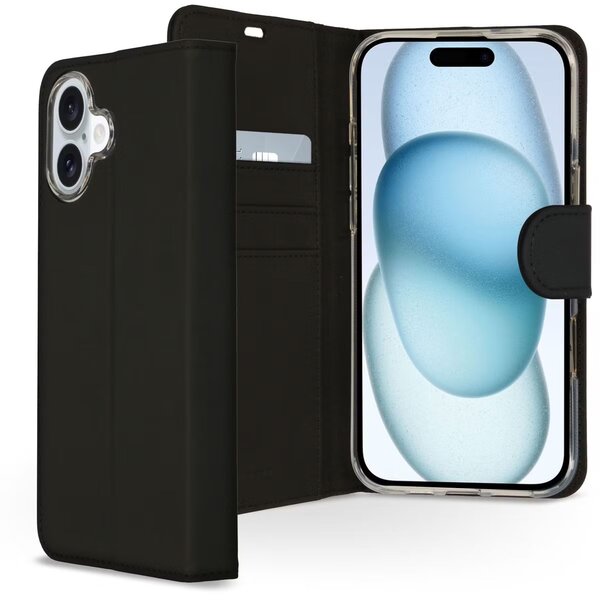 Accezz - Wallet Softcase Bookcase voor Apple iPhone 16 - Black