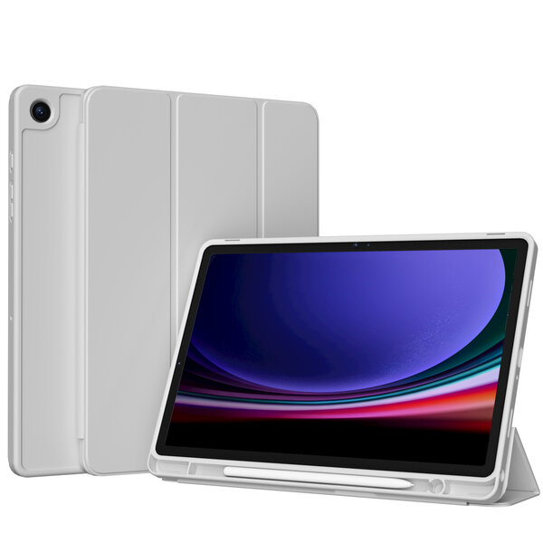Accezz - Smart Silicone Bookcase voor Samsung Galaxy Tab A9 Plus - Grey