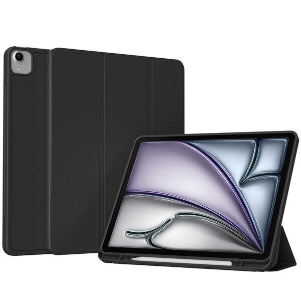 Accezz - Smart Silicone Bookcase voor Apple iPad Air 13 inch (2025) M3 / (2024) M2 - Black