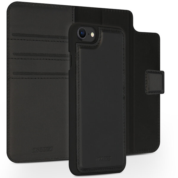 Accezz - Premium Leather 2 in 1 Wallet Bookcase voor Apple iPhone SE (2022 / 2020) / 8 / 7 / 6(s) - Black