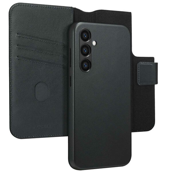 Accezz - Leather Bookcase 2-in-1 met MagSafe voor Samsung Galaxy S24 Plus - Onyx Black