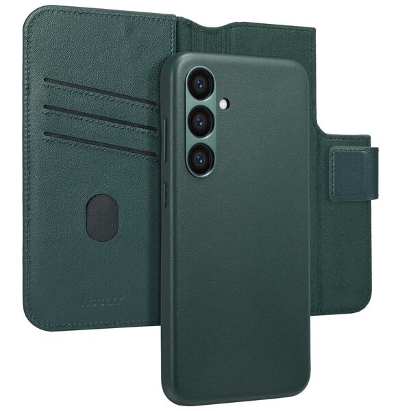 Accezz - Leather Bookcase 2-in-1 met MagSafe voor Samsung Galaxy S23 FE - Cedar Green
