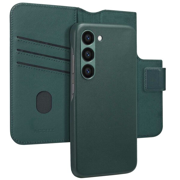 Accezz - Leather Bookcase 2-in-1 met MagSafe voor Samsung Galaxy S23 - Cedar Green