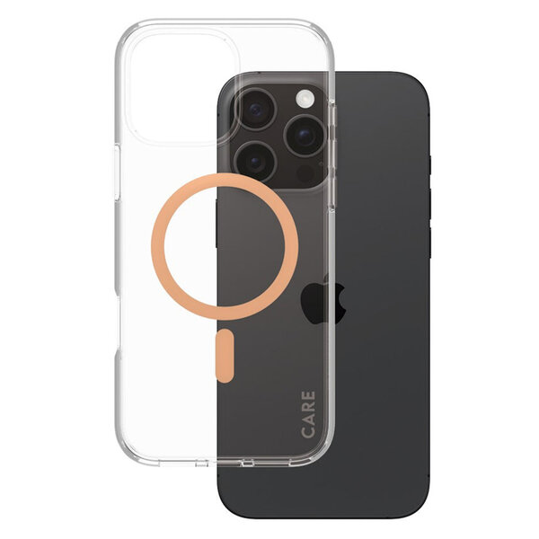 CARE by PanzerGlass - Urban Combat Case MagSafe voor Apple iPhone 16 Pro Max - Peachy