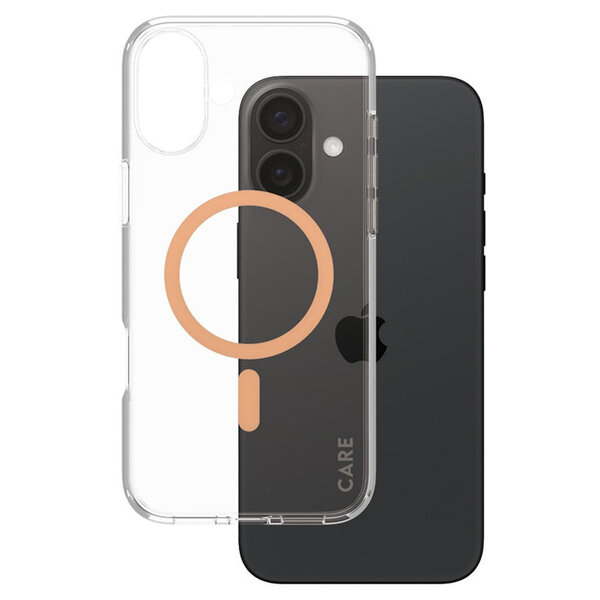 CARE by PanzerGlass - Urban Combat Case MagSafe voor Apple iPhone 16 Plus - Peachy