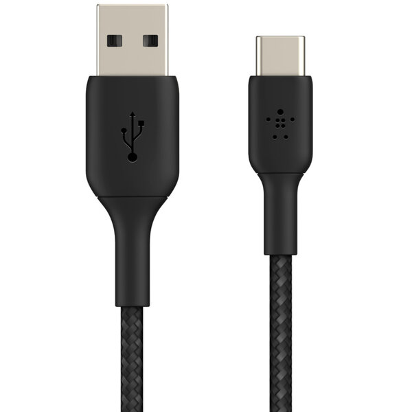 Belkin - Boost Charge Braided USB-C naar USB kabel - 1 m - Black