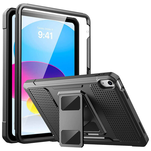 Accezz - Rugged Back Case voor Apple iPad 11 (2025) 11 inch A16 / iPad 10 (2022) 10.9 inch - Black