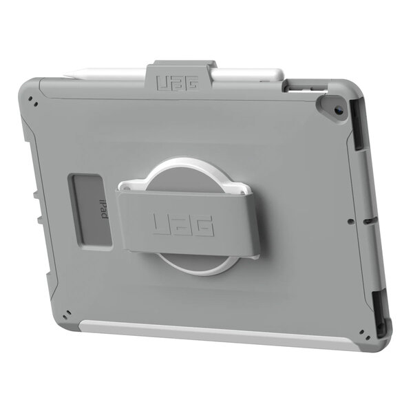 UAG - Scout Healthcare backcover met strap voor Apple iPad 9 (2021) 10.2 inch / iPad 8 (2020) 10.2 inch / iPad 7 (2019) 10.2 inch - White Grey