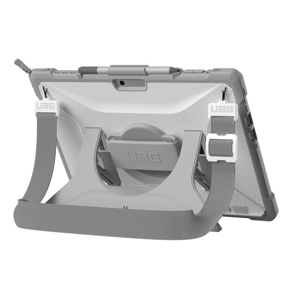 UAG - Plasma Healthcare backcover met strap en schouderband voor Microsoft Surface Pro 9 / Pro 10 / Pro 11 - White Grey