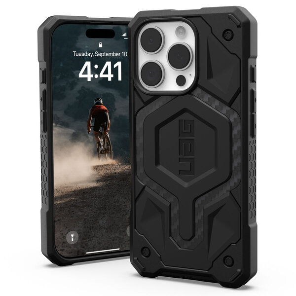 UAG - Monarch Pro Backcover voor Apple iPhone 16 Pro - Carbon Fiber
