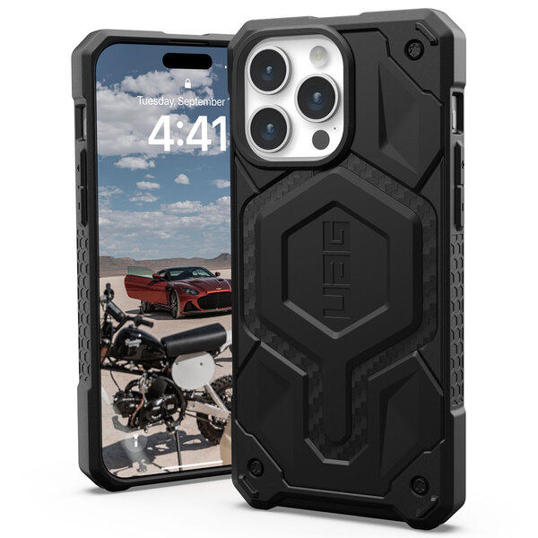 UAG - Monarch Pro Backcover voor Apple iPhone 15 Pro Max - Carbon Fiber