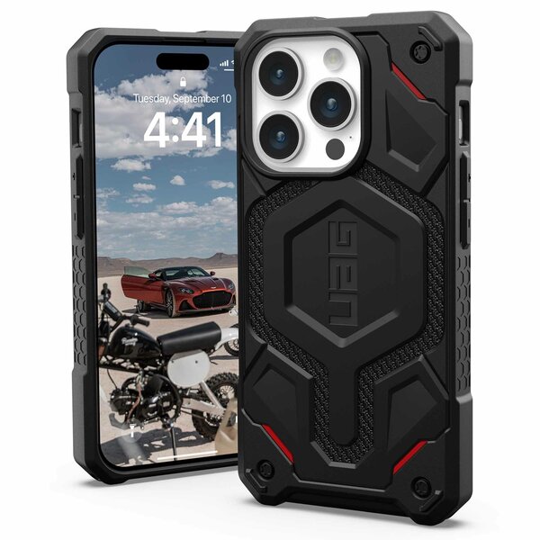 UAG - Monarch Pro Backcover voor Apple iPhone 15 Pro - Kevlar Black