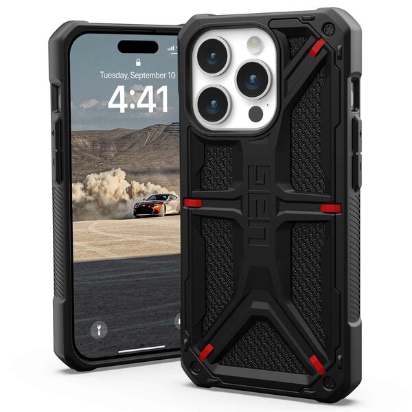 UAG - Monarch Backcover voor Apple iPhone 15 Pro - Kevlar Black