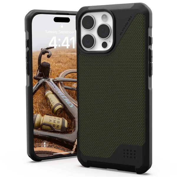 UAG - Metropolis LT MagSafe Backcover voor Apple iPhone 16 Pro Max - Kevlar Olive