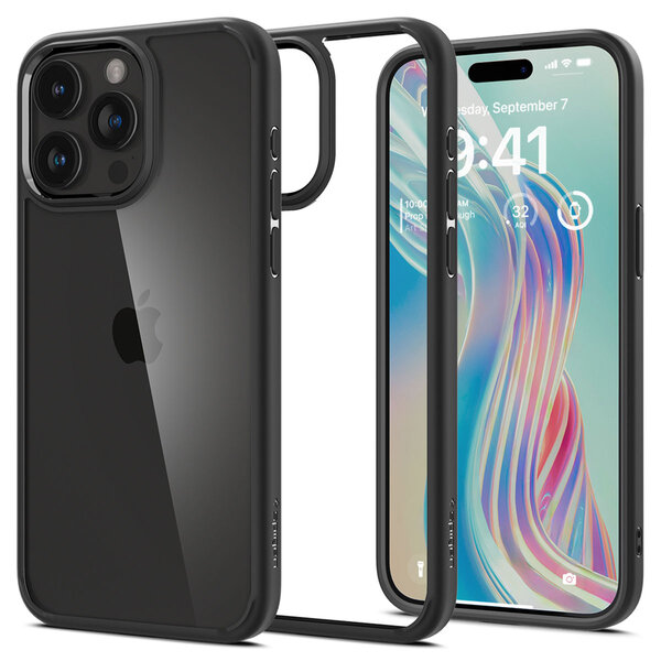 Spigen - Ultra Hybrid Backcover voor Apple iPhone 15 Pro Max - Matte Black