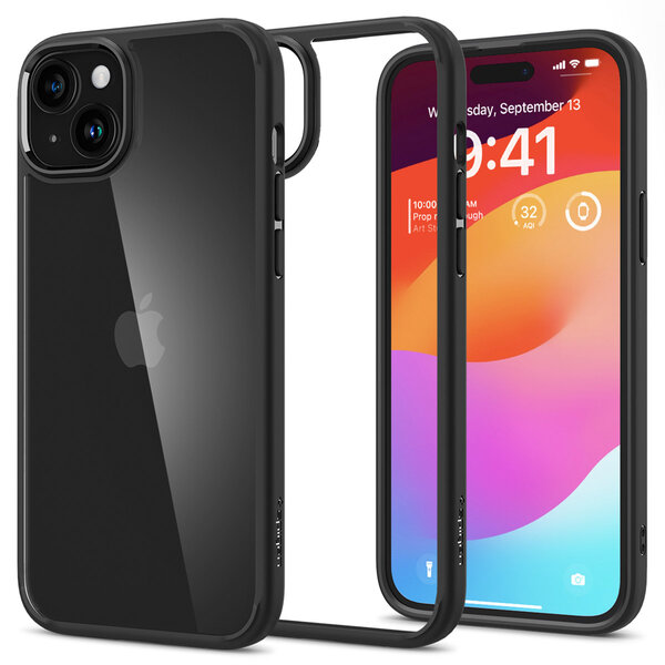 Spigen - Ultra Hybrid Backcover voor Apple iPhone 15 - Matte Black