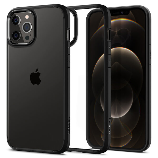 Spigen - Ultra Hybrid Backcover voor Apple iPhone 12 (Pro) - Black