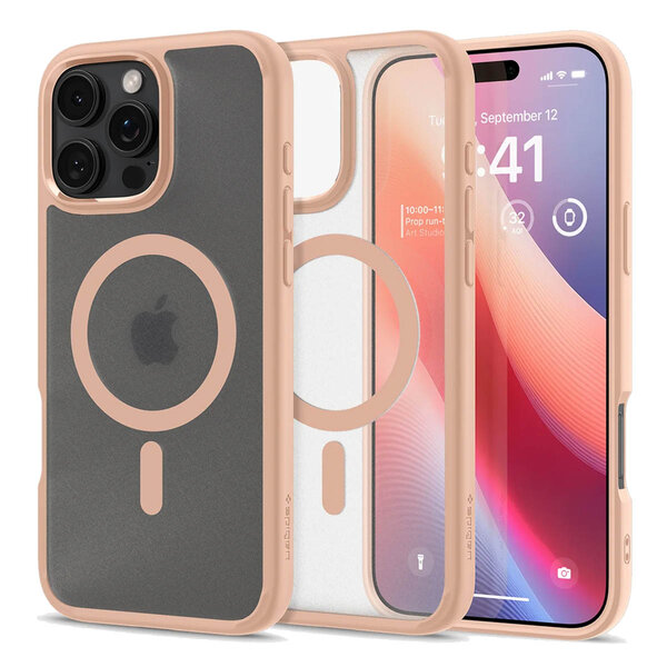 Spigen - Ultra Hybrid Backcover MagSafe voor Apple iPhone 16 Pro Max - Rose Titanium