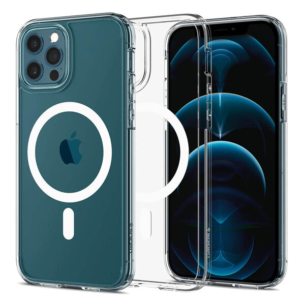 Spigen - Ultra Hybrid Backcover MagSafe voor Apple iPhone 12 (Pro) - White