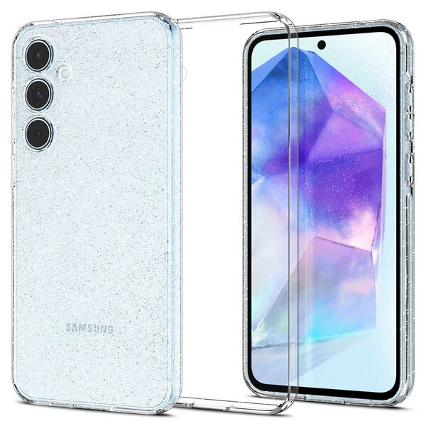 Spigen - Liquid Crystal Backcover voor Samsung Galaxy A55 - Glitter Crystal Quartz
