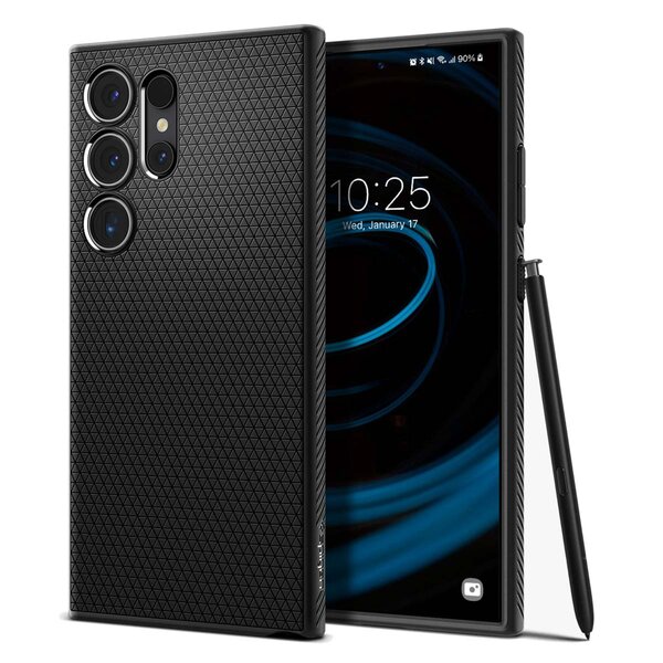 Spigen - Liquid Air Backcover voor Samsung Galaxy S24 Ultra - Matte Black
