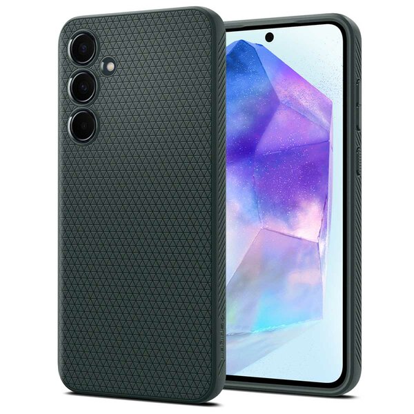 Spigen - Liquid Air Backcover voor Samsung Galaxy A55 - Abyss Green