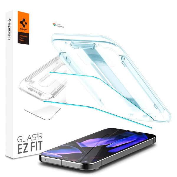 Spigen - GLAStR EZ Fit Screenprotector 2 Pack + Applicator voor Google Pixel 9 / 9 Pro / 10 / 10 Pro - Transparent
