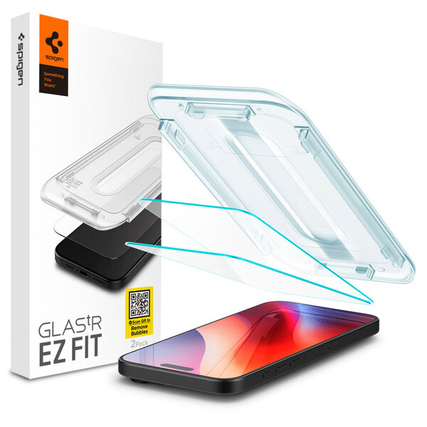 Spigen - GLAStR EZ Fit Screenprotector 2 Pack + Applicator voor Apple iPhone 16 Pro Max / 17 Pro Max - Transparent