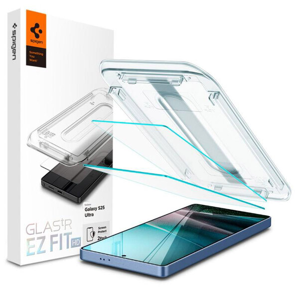Spigen - GLAStR EZ Fit Screenprotector + Applicator voor Samsung Galaxy S25 Ultra - Transparent